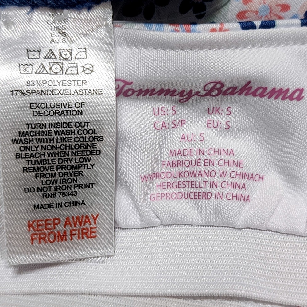 Tommy Bahama Active Dress Set Womens S Blue Floral Tennis Golf Visor Shorts 4pc - Picture 4 of 16